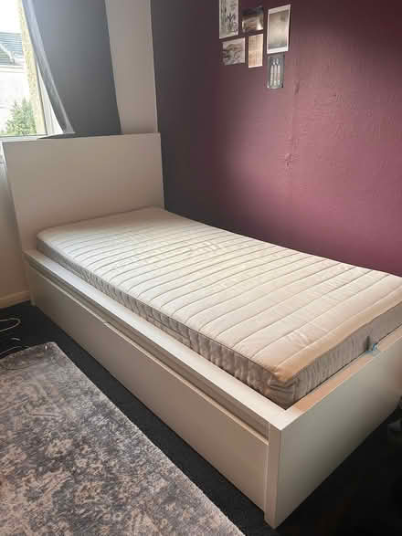 Photo of free IKEA Malm White Single bed (Halfway G72) #1