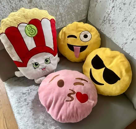 Photo of free 4 emoji & popcorn shopkin cushions (Whetstone N20) #1