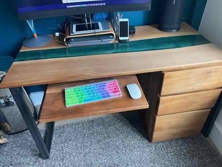 Photo of free Solid wood/resin desk (SW11) #2