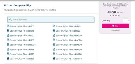 Photo of free Epson* printer cartridges (Talybont on Usk LD3) #1