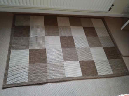 Photo of free brown/cream checked rugs x 2 (Springhill WV4) #1