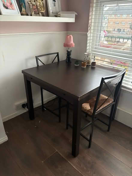 Photo of free Dining Table & 2 Chairs, extendable (HA2 Rayners Lane) #1