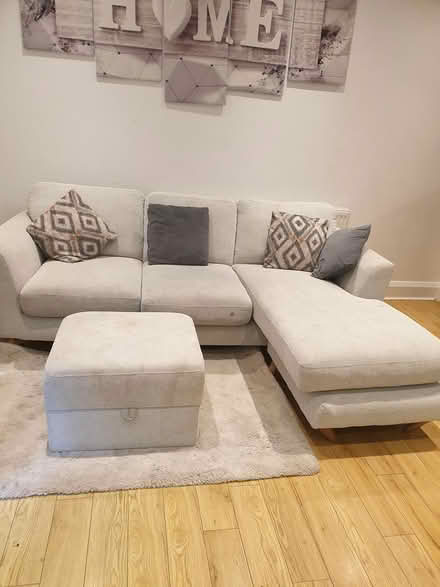 Photo of free White corner sofa (Derby) #2