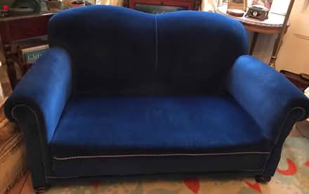 Photo of free Velvet 2 seaters vintage sofa (SE4 Brockley) #1
