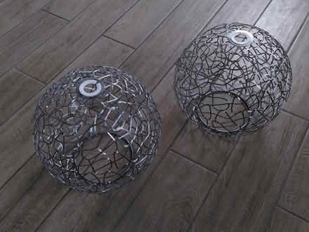 Photo of free 2 metal lampshades (Seaford BN25) #1
