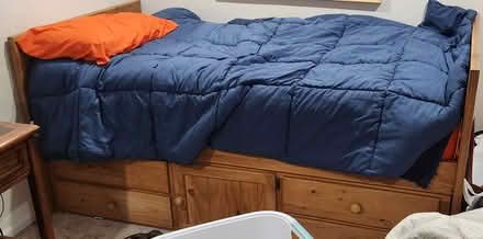 Photo of free Wood bed with Storage (Near 55th & Cass) #2