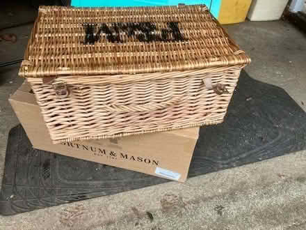 Photo of free Small Hamper Basket (Fortnum & Mason) 52x35x25 (Lower Assendon RG9) #1