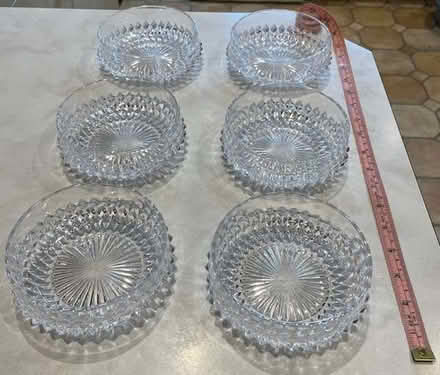 Photo of free Six cut glass Dessert Dishes Bowls (Fleetville AL1) #1