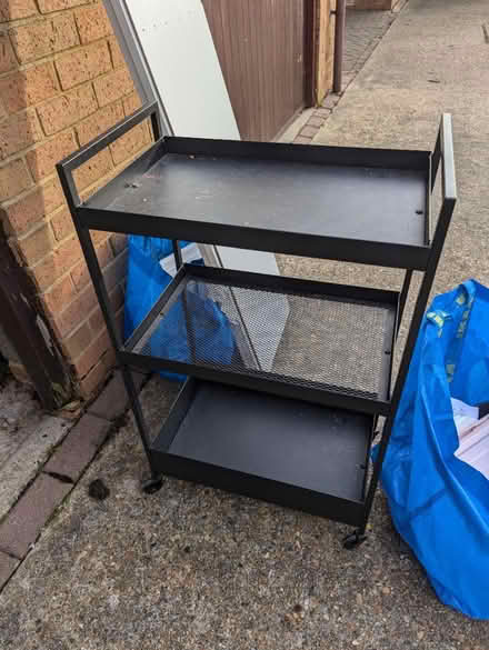 Photo of free IKEA black metal kitchen trolley (Surrey Quays SE16) #1
