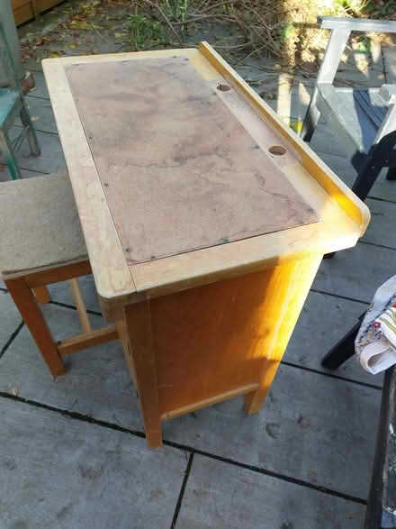 Photo of free Old school desk & stool (New Malden KT3) #4