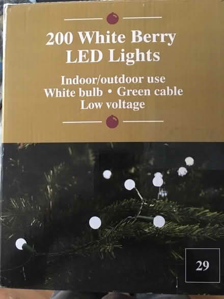 Photo of free White berry Xmas lights - indoor/outdoor (Earley RG6) #1