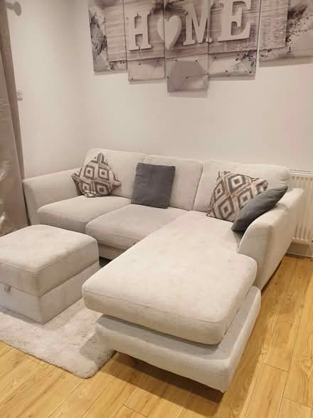 Photo of free White corner sofa (Derby) #1