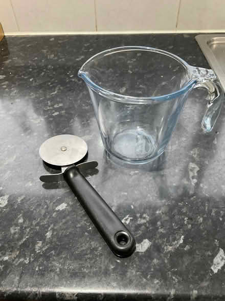 Photo of free Pizza cutter and measuring jug. (Whitegrove RG12) #1