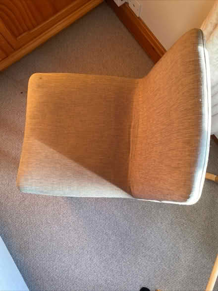 Photo of free Grey fabric and wood dining chair (BB7, Mitton, clitheroe) #1