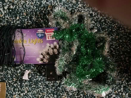 Photo of free Christmas tree twinkle lights and some tinsel (Middleton Junction OL9) #1