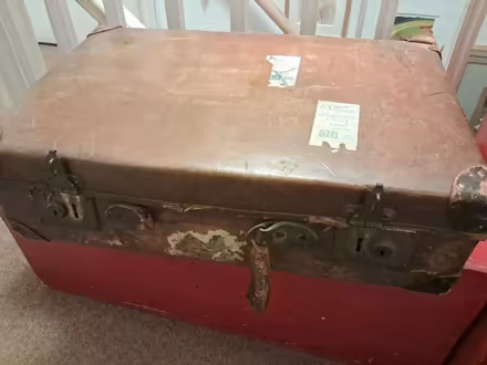 Photo of free Vintage leather suitcase (Cadley/Fulwood PR2) #1