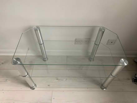 Photo of free Glass 3 tier TV Stand silver (Marks Gate RM6) #3
