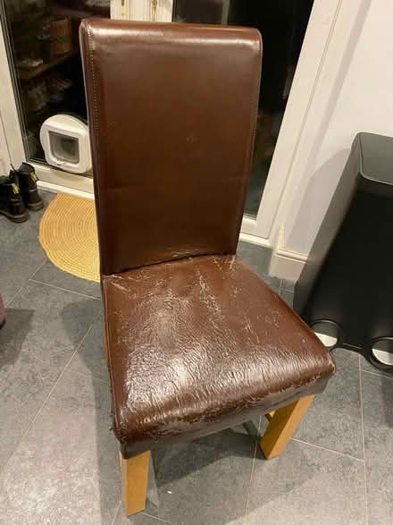 Photo of free 4 solid oak Dinning chairs (Upminster RM14) #1