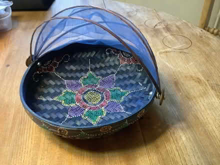Photo of free Woven Decorated Basket - Mesh Cover - Snacks or Sweets (Abingdon OX14) #2