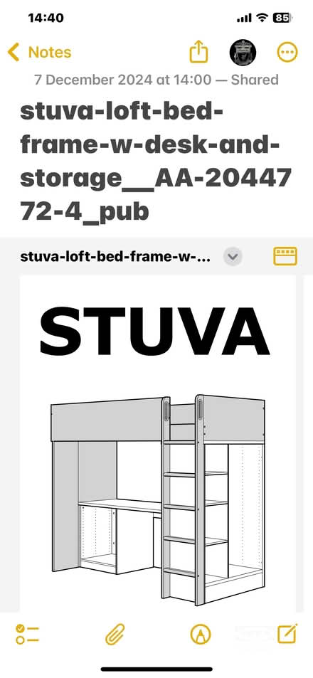 Photo of free IKEA Stuva Loft Storage Desk Bed (Boscombe, Bournemouth) #3
