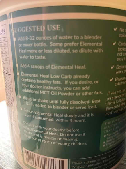 Photo of free Elemental Heal Meal Replacement Powder (Wilmorton DE24) #4