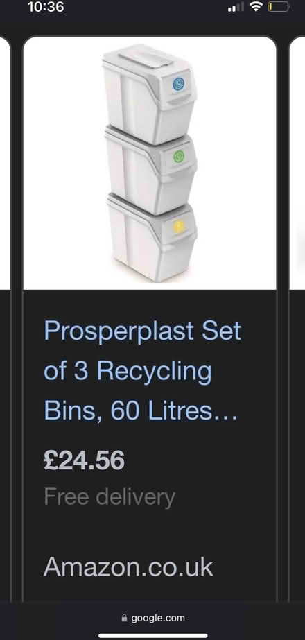 Photo of Segregated bins for recycling (Grangetown CF11) #3