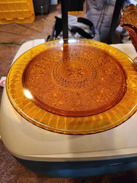 Photo of free Decorative gold bowl and platter (Gwynn Oak MD) #3