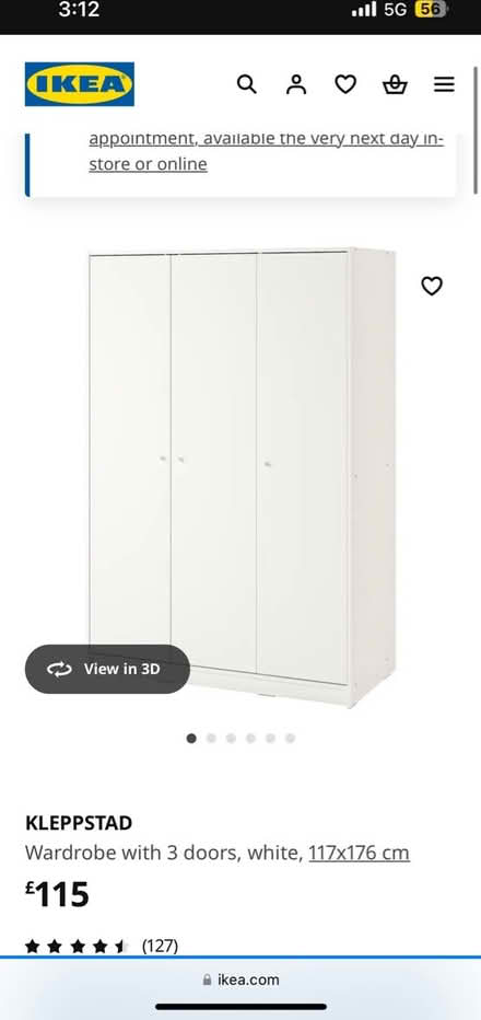 Photo of free Ikea Wardrobe (St Alban’s AL3) #3