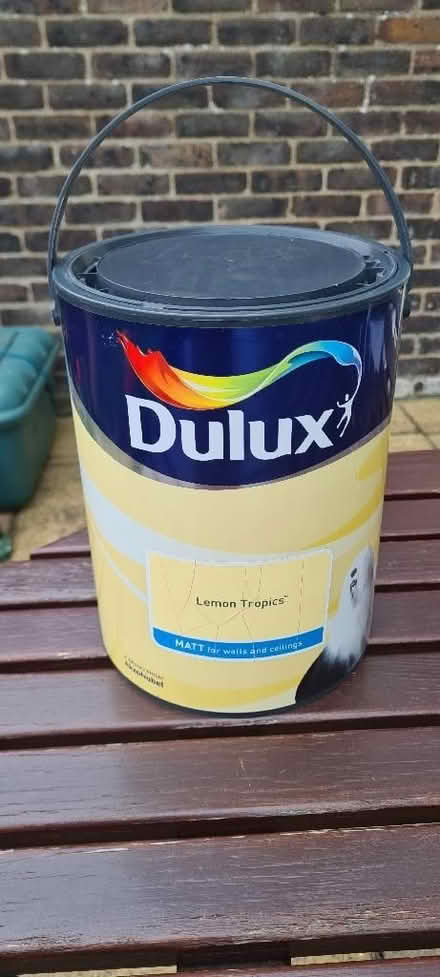Photo of free Dulux matt emulsion 5 litres - Lemon Tropics (Honor Oak SE23) #1