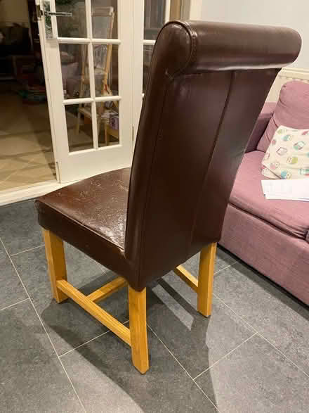 Photo of free 4 solid oak Dinning chairs (Upminster RM14) #2