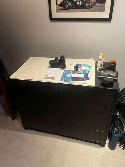 Photo of free Black six drawer dresser (SW3) #1