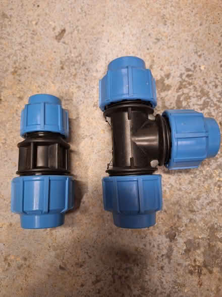 Photo of free Two MDPE water pipe connectors (Upper Bucklebury RG7) #1