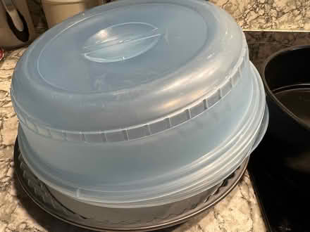 Photo of free 2 x plastic microwave/food covers (Chelsfield BR6) #1