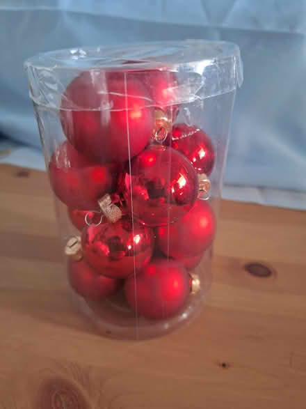 Photo of free Red Christmas baubles. (14). (Canford Heath BH17) #2