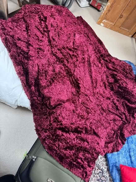 Photo of free Dark red plush warm curtain (Horfield BS7) #1