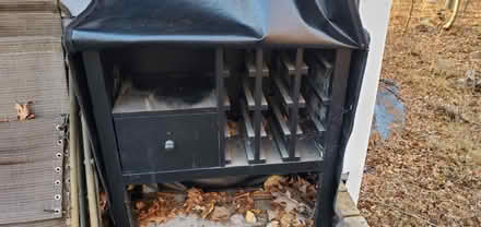 Photo of free Black Table with custom cover (Montville) #1