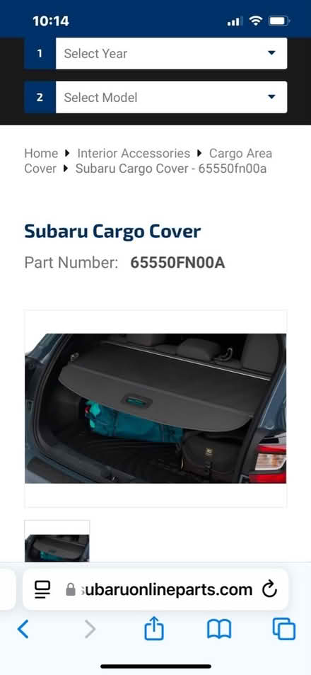 Photo of free Subaru cargo cover (Glenview IL) #1