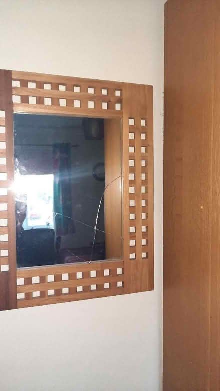 Photo of free Wooden framed mirror (Abbey Wood SE2) #1