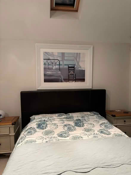Photo of free King size faux leather bed frame (DE56 Far Laund) #1
