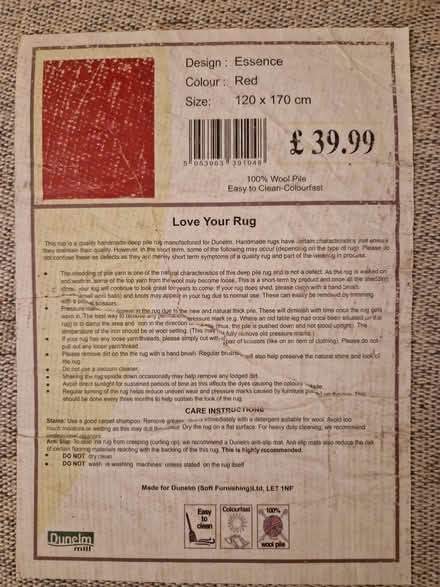 Photo of free Red/burgundy rug (Ruddington NG11) #1