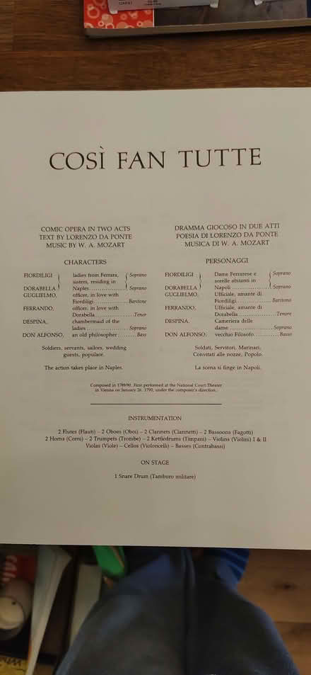 Photo of free Orchestral Score for Cosi fan Tutte (Poulton CH44) #3
