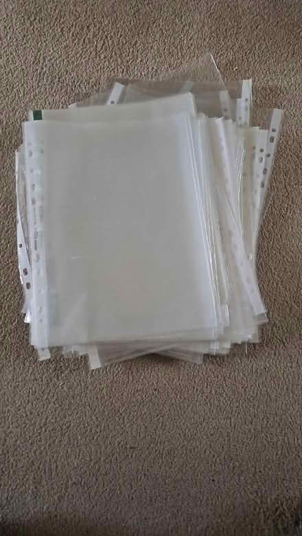 Photo of free A4 clear plastic punched pockets (Winkfield Row RG42) #1