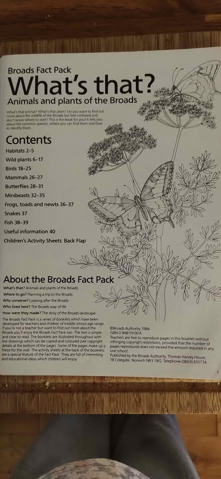 Photo of free Norfolk Broads fact pack (Poulton CH44) #2