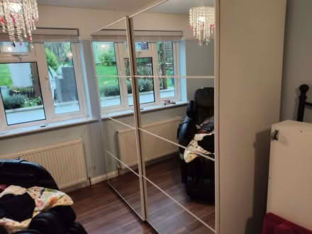 Photo of free IKEA Pax Double wardrobes with mirror doors (Kenley CR8) #3