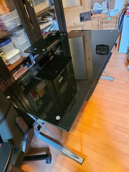 Photo of free Glass topped Computer Desk (Kings Heath B14) #1