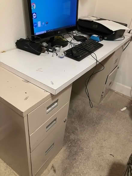 Photo of free file cabinets with desk top+chair (First Hill, Seattle) #2
