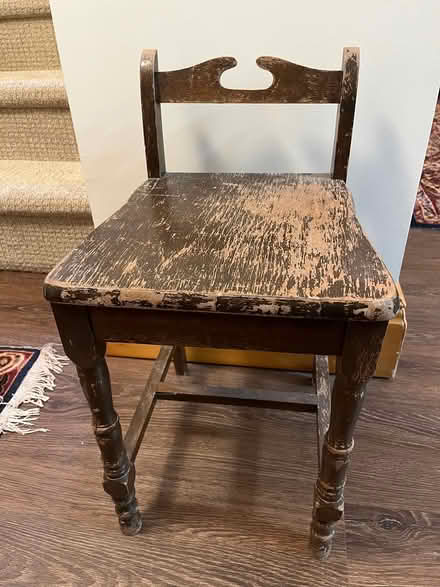 Photo of free Antique low-back chair (Downtown Guelph) #1