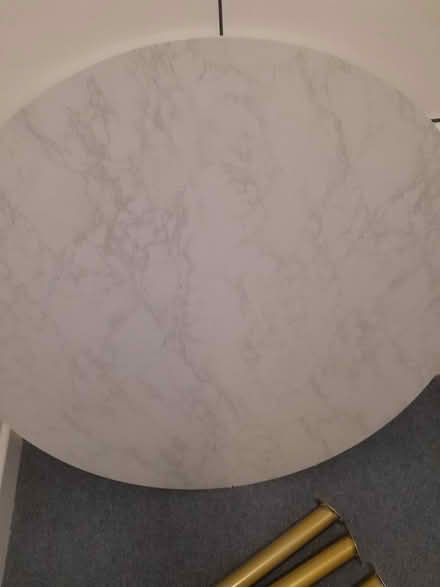 Photo of free Round Marble effect table (CR4 Mitcham) #2