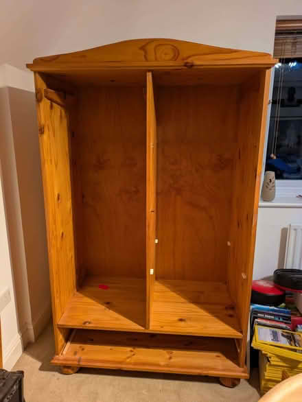 Photo of free Solid Pine Double Wardrobe (Winterbourne Bassett SN4) #1