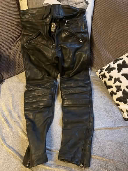 Photo of free Leather motorbike trousers (Spondon DE21) #3